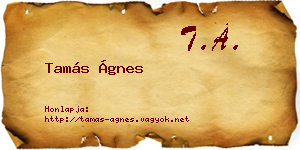 Tamás Ágnes névjegykártya