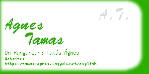 agnes tamas business card