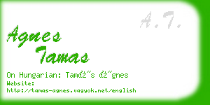 agnes tamas business card